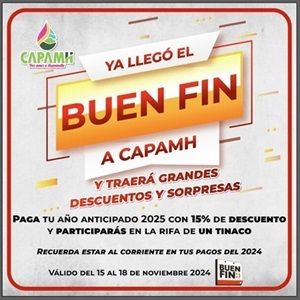 En la CAPAMH también hay BUEN FIN